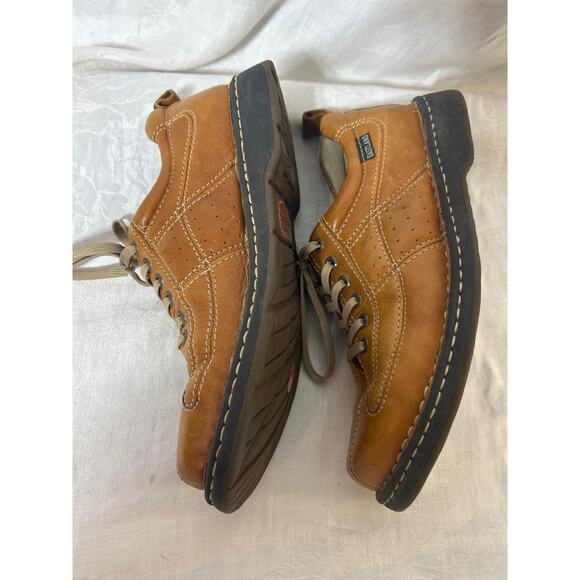 Eastland Leather Lace Up Oxfords 9.5M Tan Y2K Chunky - Picture 3 of 8